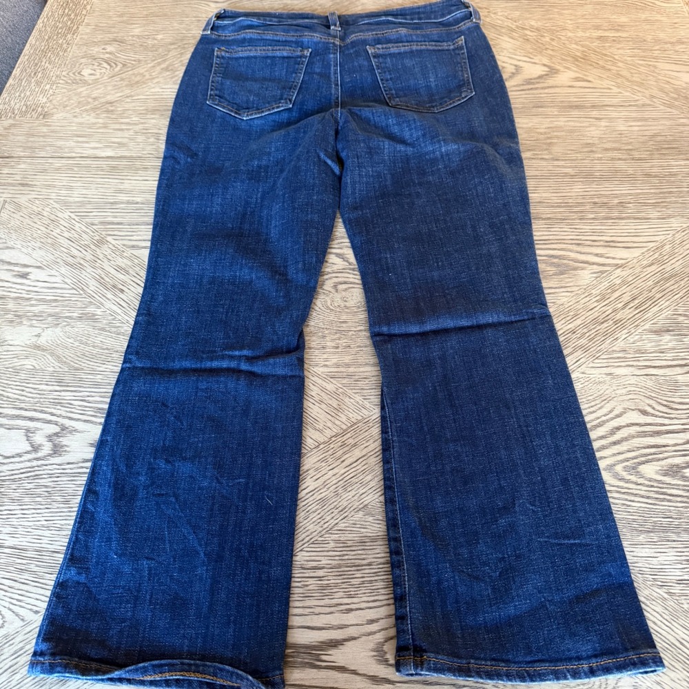 Chicos So Slimming Girlfriend Kick Flare Jeans Dark Wash Blue Denim Size 0 / 4 - Picture 3 of 10